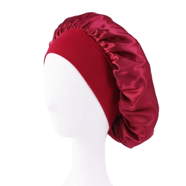 S7b9342cc86a64ba8b5f597acaaeefa3eb.webp Nouveau bonnet de nuit en satin à large bord