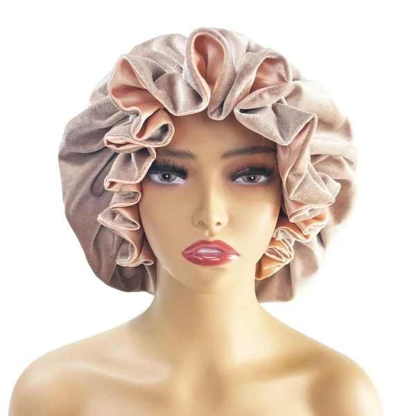 S83b74b60ad8845dc984291a1b45fafd4x.webp Bonnet de nuit chaud en velours double épaisseur