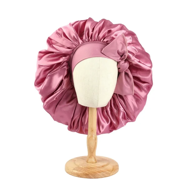 S8794cb2e6edb4643b707c826a90dddd1k.webp Nouveau bonnet de nuit soyeux en satin pour femme