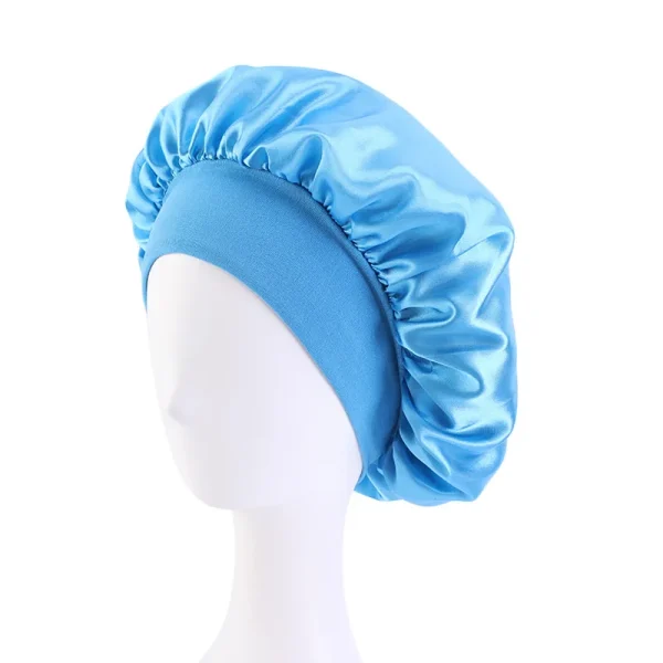 S8863b700fc8a45c498acdae31e8bd147i.webp Nouveau bonnet de nuit en satin à large bord
