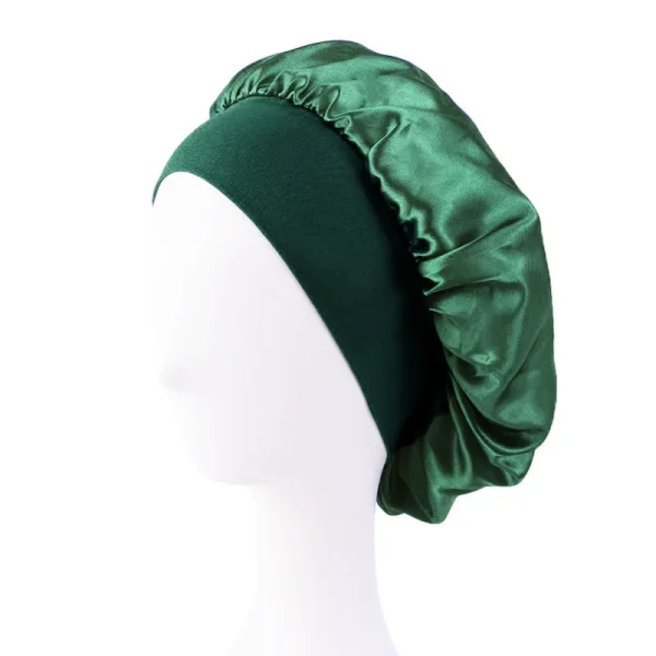 S9bea02ba761f4438b116a1d1c857bc51D.webp Nouveau bonnet de nuit en satin à large bord