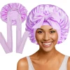S9c72b768dbbe41bc8638f7fa267b5abbY-1.webp Bonnet de nuit en satin à longue queue pour femme