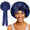 Sa0e5133698174e6d91d11ca51f14132e7-1.webp Bonnet de nuit en satin à longue queue pour femme