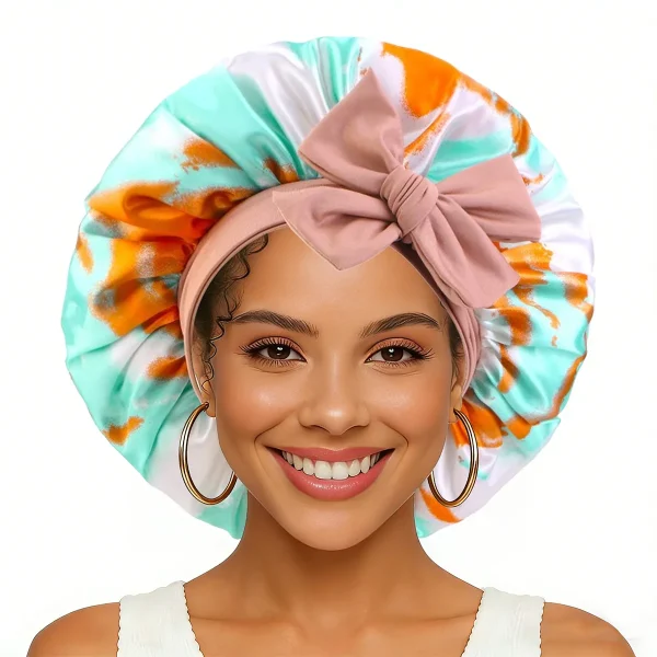 Sa9aaecc0366f44c8ac143a32a45e955dK.webp Bonnet de nuit en satin pour femme