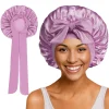 Saeabd1aa61bf4fcda601b59642240bf4U-1.webp Bonnet de nuit en satin à longue queue pour femme