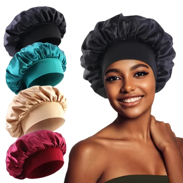 Sb5640e7624d04858bc2cc579f01427e9g.webp Nouveau bonnet de nuit en satin à large bord