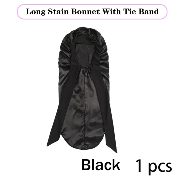 Sde74c45ccf7b4c83ac09acec7d9be60b3.webp Bonnet long en satin uni extra large avec long lien