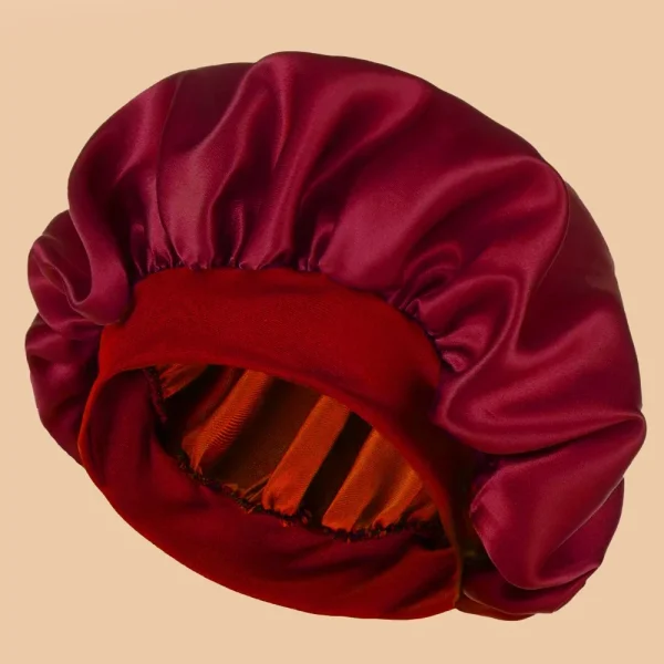 Sfbe7dd32e918446ab32c23804fc459c28.webp Bonnet de douche en Satin solide à large bord