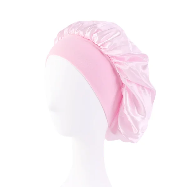 Sfd77ffe0c116424b851f3e5ad9395b0ch.webp Nouveau bonnet de nuit en satin à large bord