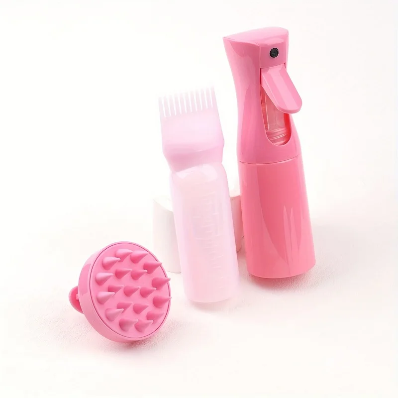 Ensemble de 3 pièces : peigne en silicone, flacon applicateur