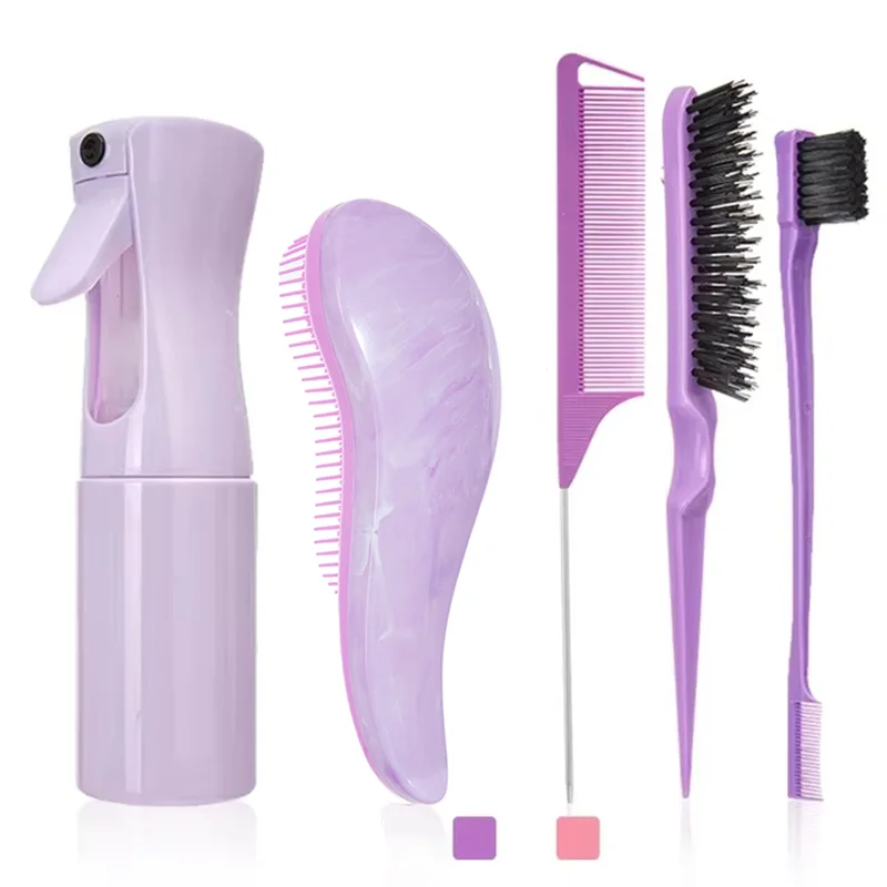 Kit de soins capillaires 5 pièces : brosse antistatique douce – Image 4