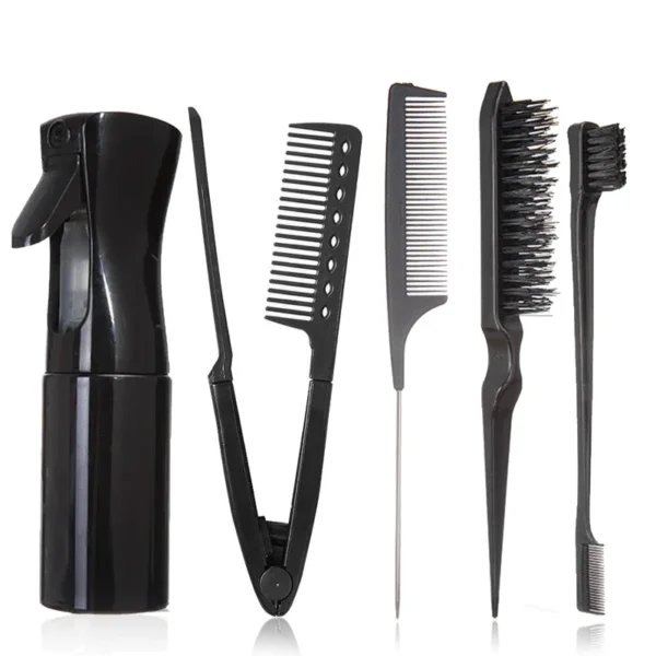 Kit de 4 ou 5 pièces : brosses à cheveux, vaporisateur de coiffure,