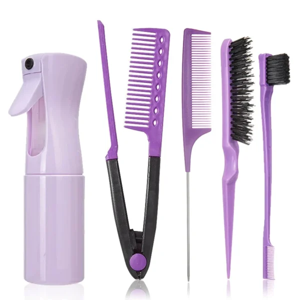 Kit de 4 ou 5 pièces : brosses à cheveux, vaporisateur de coiffure,