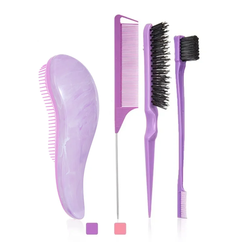 Kit de soins capillaires 5 pièces : brosse antistatique douce – Image 3