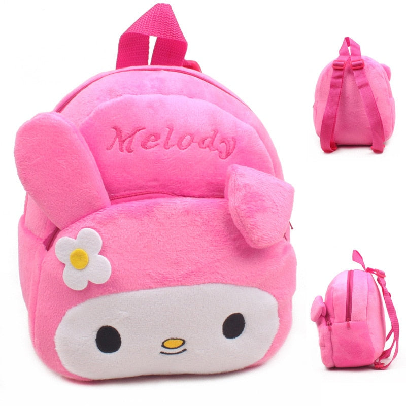 Petit sac à dos peluche lapin rose