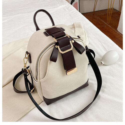 Sac à dos en simili cuir femme à boucle
