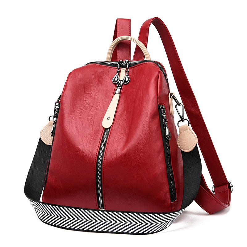 Sac à dos rouge pour femme de ville