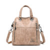 Sac à dos beige simili cuir vintage