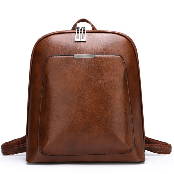 Sac à dos simili cuir femme marron vintage