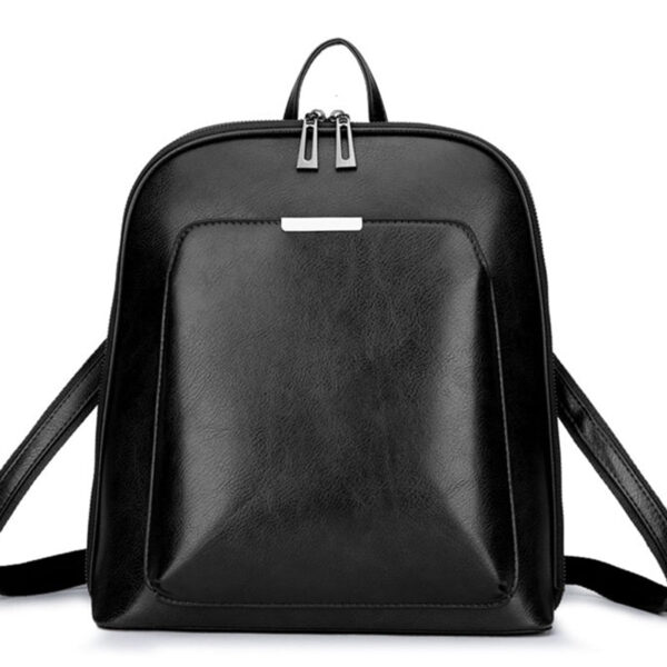 Sac à dos femme simili cuir noir élégant