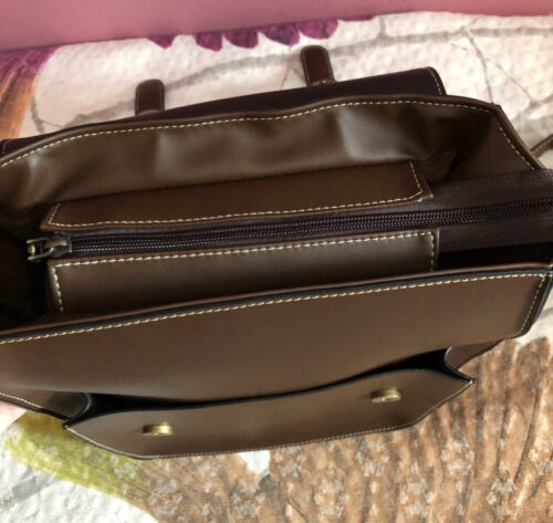 Sac à dos noir simili cuir forme cartable