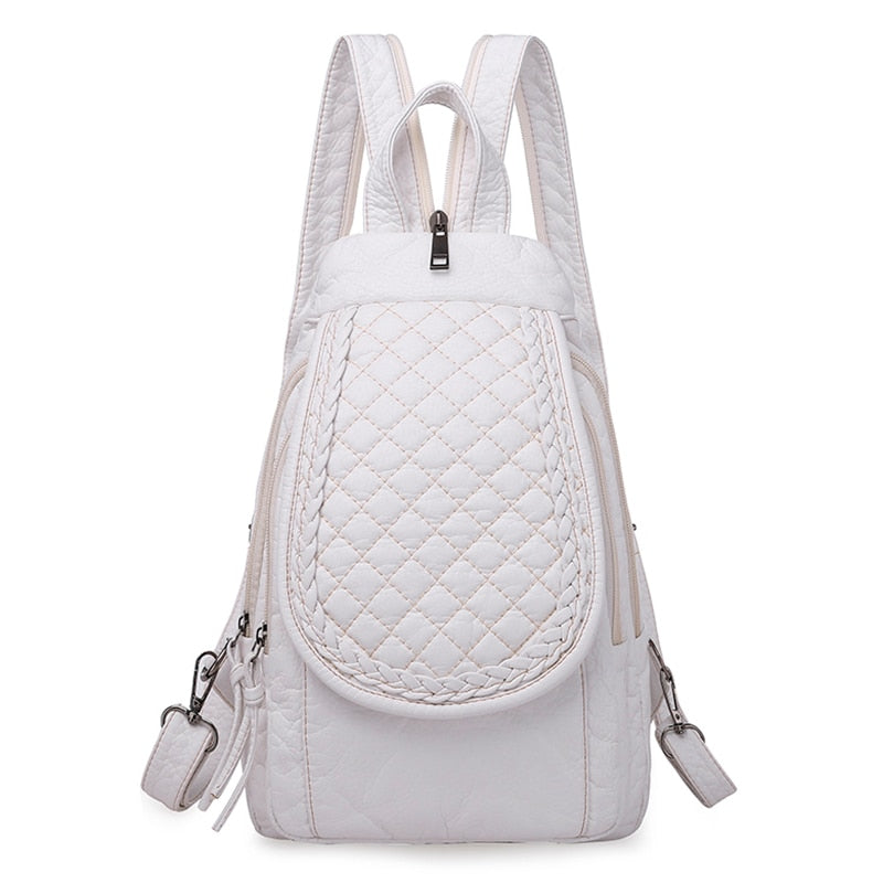 Sac à dos en cuir simili tendance pour femme