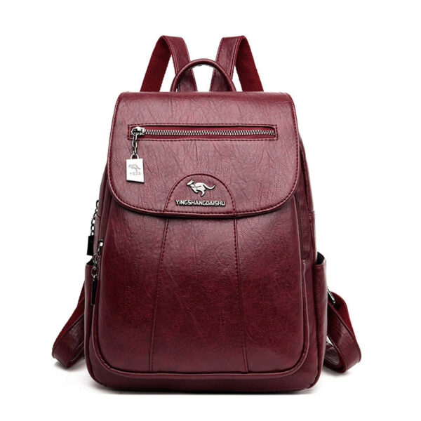 Sac à dos simili cuir vintage en peau de mouton