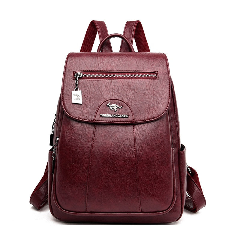 Sac à dos simili cuir vintage en peau de mouton – Image 2
