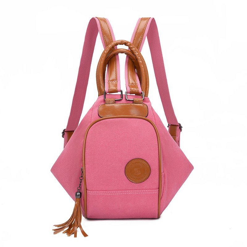 Sac à dos en nylon rose – Image 2