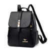 Sac à dos simili cuir noir femme