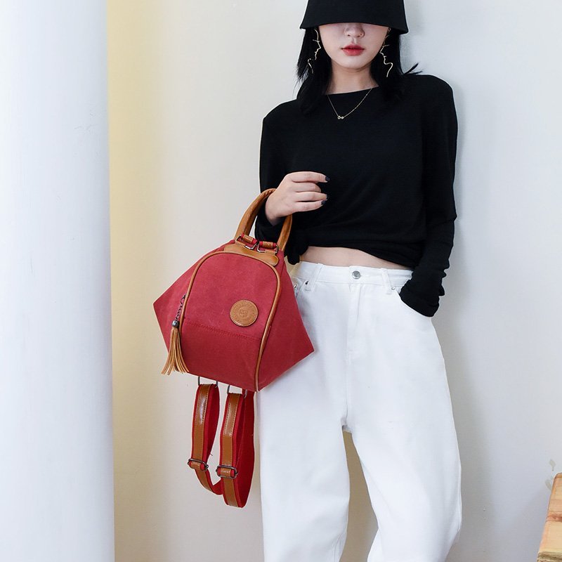 Sac à dos en nylon rose