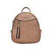 Mini sac à dos simili cuir marron
