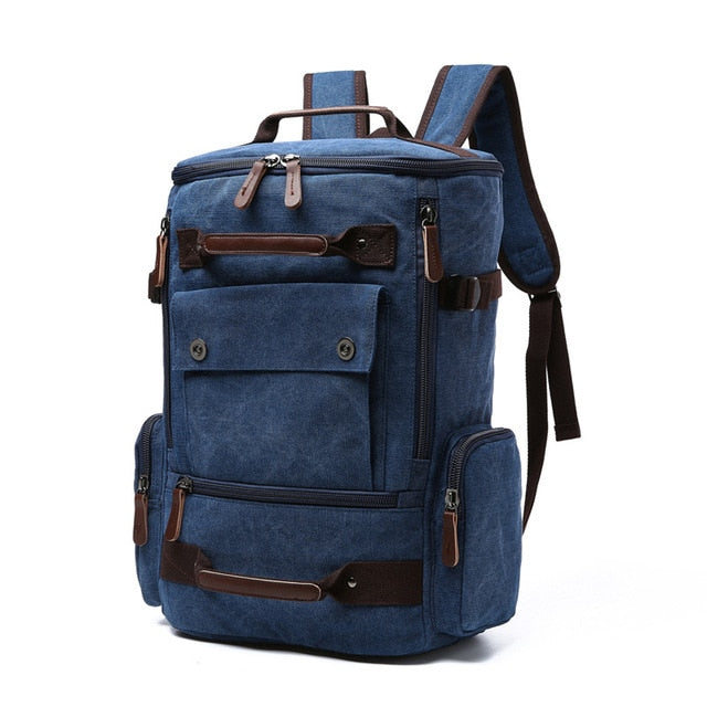 Sac à dos homme toile Canvas et cuir – Image 2