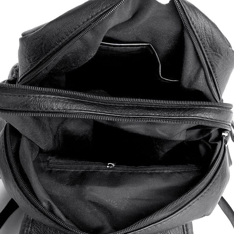 Sac à dos femme vert en simili cuir mouton