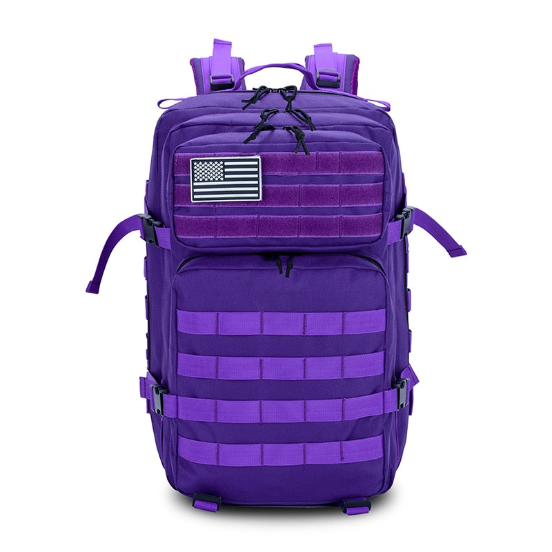 Sac à dos violet style armée pour femme – Image 2