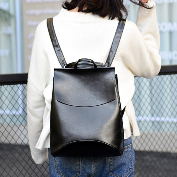 Sac à dos cours simili cuir pour femme