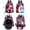 Sac à dos en toile blanc avec oiseaux
