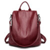 Sac à dos bordeaux simili cuir