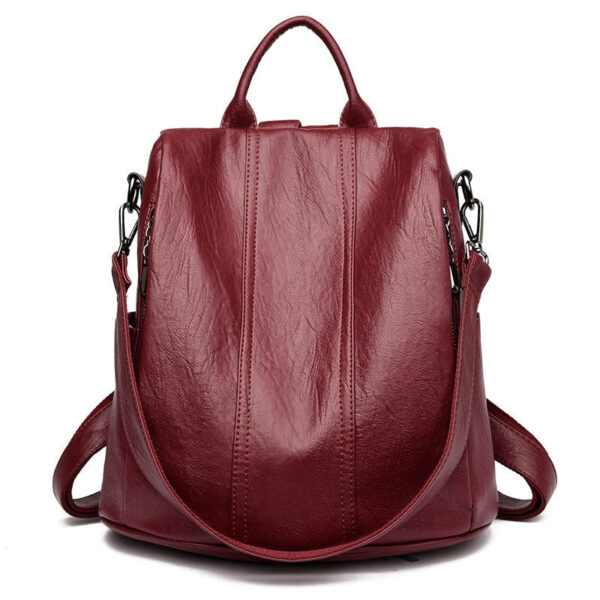 Sac à dos bordeaux simili cuir