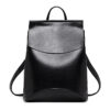 Sac à dos cours simili cuir noir
