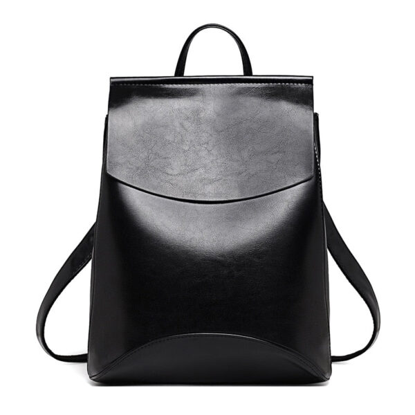Sac à dos cours simili cuir noir