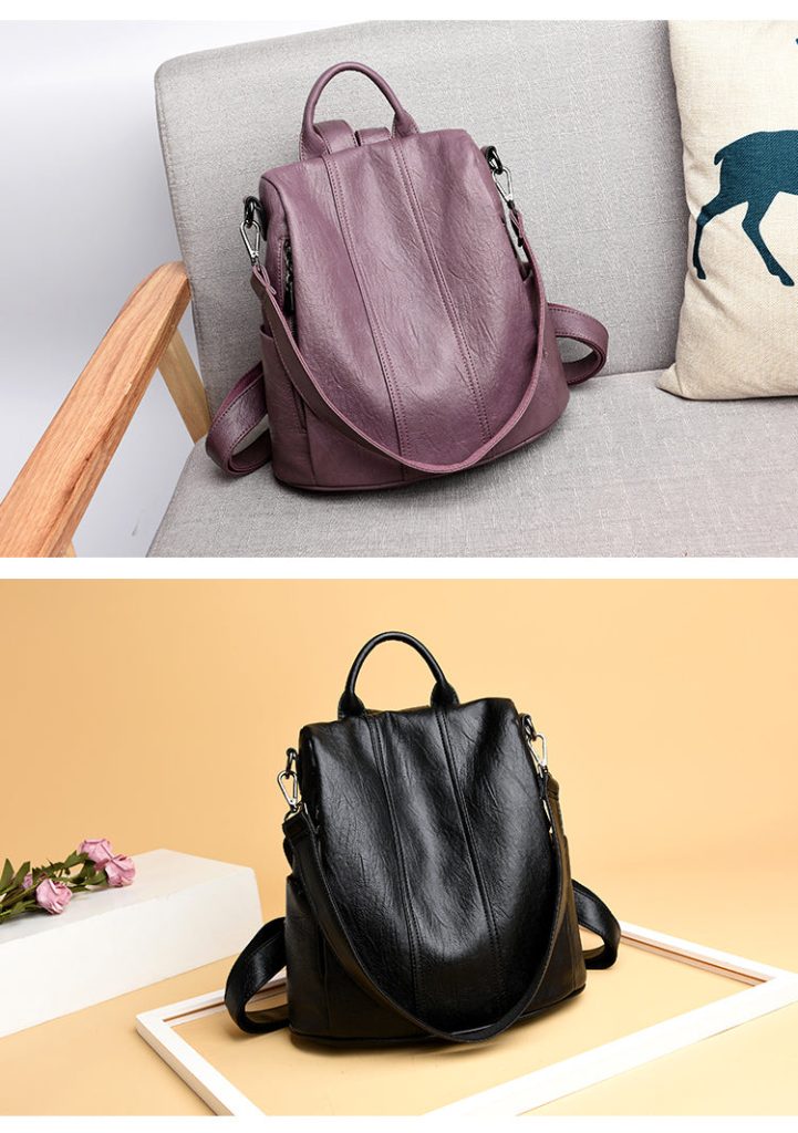Sac à dos femme grand simili cuir multifonction