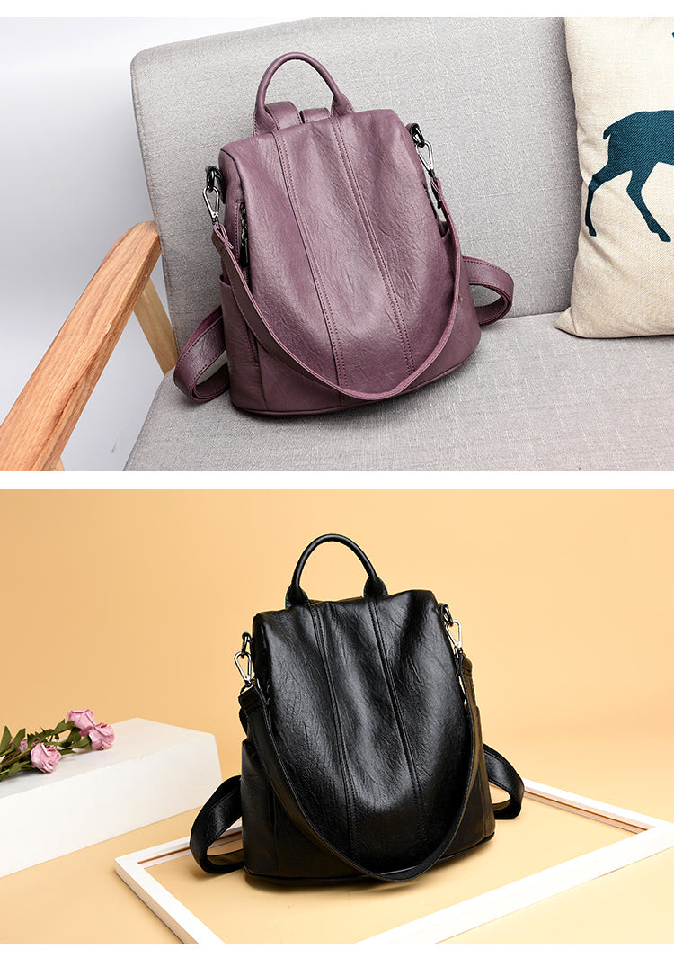 Sac à dos femme grand simili cuir multifonction