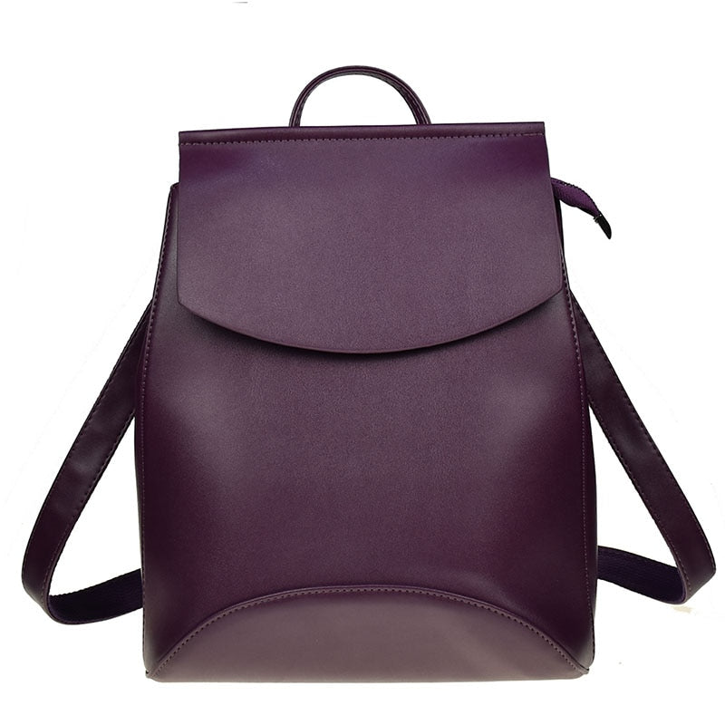 Sac à dos cours simili cuir pour femme – Image 2