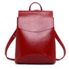 Sac à dos rouge cours simili cuir femme