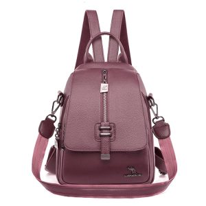 Ha3c60bbbb6474a9fa4171a5289c71d184jpg Petit sac à dos simili cuir de ville marron