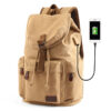 Sac à dos homme toile beige