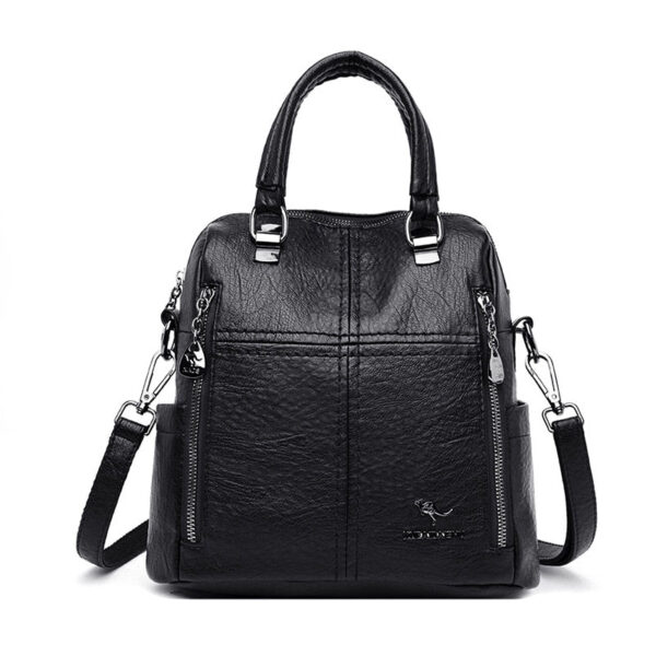 Sac à dos femme simili cuir zippé