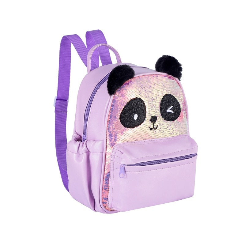 Sac à dos panda rose école pour fille – Image 2