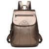 Sac à dos simili cuir doré pour femme